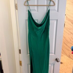 Lioness Emerald Green Cowl Neck Maxi Dress